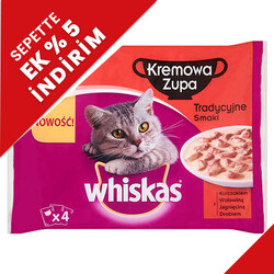 Whiskas - Whiskas Pouch Çorba Klasik Seçenekler Kedi Yaş Maması 4 Adet x 85 Gr
