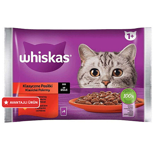 Whiskas Pouch Etli Seçenekler Kedi Yaş Maması 85 Gr x 4 Adet - 1