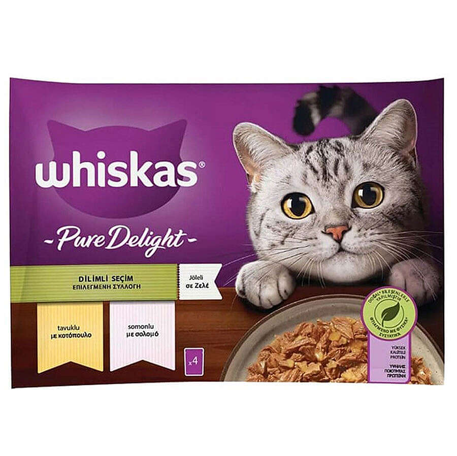 Whiskas Pouch Pure Delight Seçenekler Kedi Yaş Maması 4 Adet x 85 Gr