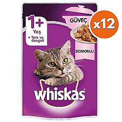 Whiskas Pouch Güveç Somonlu Jöleli Yetişkin Kedi Yaş Maması 85 Gr - ( 12 Adet x 85 Gr ) - Whiskas