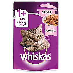 Whiskas Pouch Güveç Somonlu Jöleli Yetişkin Kedi Yaş Maması 85 Gr - Whiskas