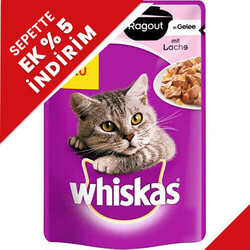 Whiskas - Whiskas Pouch Güveç Somonlu Jöleli Yetişkin Kedi Yaş Maması 85 Gr