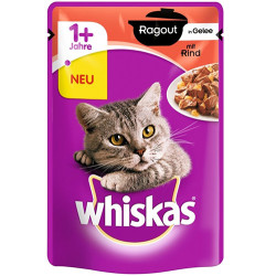 Whiskas - Whiskas Pouch Güveçte Sığır Etli Kedi Yaş Maması 85 Gr