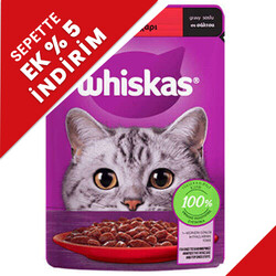 Whiskas - Whiskas Pouch in Gravy Sığır Etli Kedi Yaş Maması 85 Gr