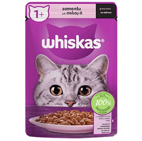 Whiskas Pouch in Gravy Somonlu Kedi Yaş Maması 85 Gr - 1
