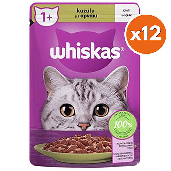 Whiskas Pouch Jöleli Kuzu Etli Kedi Yaş Maması 85 Gr x 12 Adet - 1