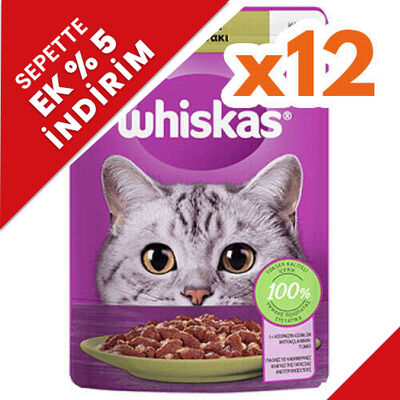 Whiskas Pouch Jöleli Kuzu Etli Kedi Yaş Maması 85 Gr - (12 Adet x 85 Gr)