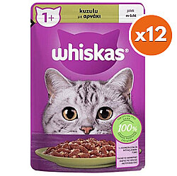 Whiskas Pouch Jöleli Kuzu Etli Kedi Yaş Maması 85 Gr x 12 Adet - Whiskas