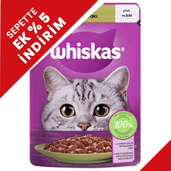 Whiskas - Whiskas Pouch Jöleli Kuzu Etli Kedi Yaş Maması 85 Gr