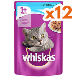 Whiskas - Whiskas Pouch Jöleli Ton Balıklı Kedi Yaş Maması 100 Gr - (12 Adet x 100 Gr)