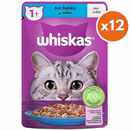 Whiskas Pouch Jöleli Ton Balıklı Kedi Yaş Maması 85 Gr x 12 Adet - 1