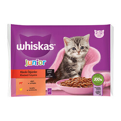 Whiskas Pouch Junior Et Çeşitleri Kedi Yaş Maması 85 Gr x 4 Adet - Whiskas