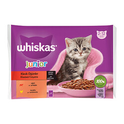 Whiskas - Whiskas Pouch Junior Et Çeşitleri Kedi Yaş Maması 85 Gr x 4 Adet
