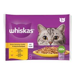 Whiskas Pouch Kümes Hayvanı Çeşitleri Kedi Yaş Maması 85 Gr x 4 Adet - Whiskas