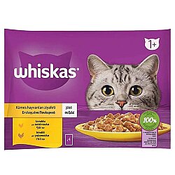 Whiskas Pouch Kümes Hayvanı Çeşitleri Kedi Yaş Maması 85 Gr x 4 Adet - Whiskas