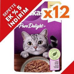 Whiskas - Whiskas Pouch Pure Delight Güveçte Tavuklu Kedi Yaş Maması 85 Gr - (12 Adet x 85 Gr)