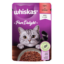 Whiskas - Whiskas Pouch Pure Delight Sığır Etli Kedi Yaş Maması 85 Gr