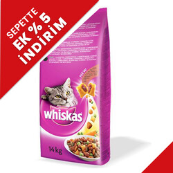 Whiskas - Whiskas Sığır Eti ve Sebzeli Kedi Maması 14 Kg