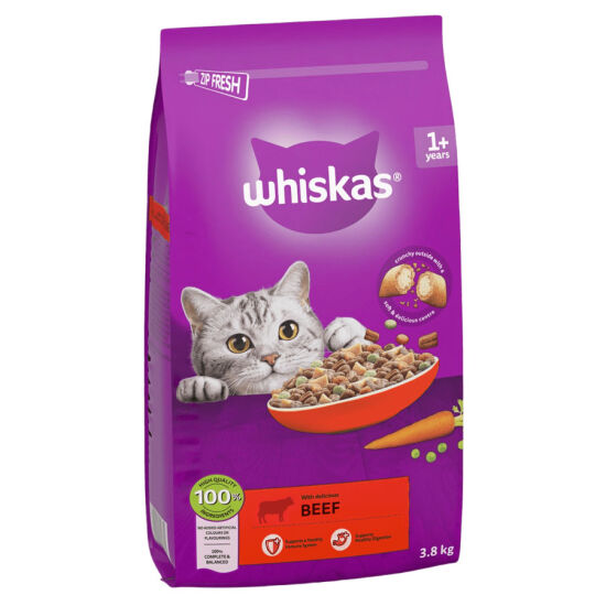 Whiskas Sığır Etli ve Sebzeli Kedi Maması 3,8 Kg - 1