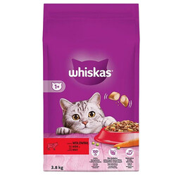 Whiskas - Whiskas Sığır Eti ve Sebzeli Kedi Maması 3,8 Kg