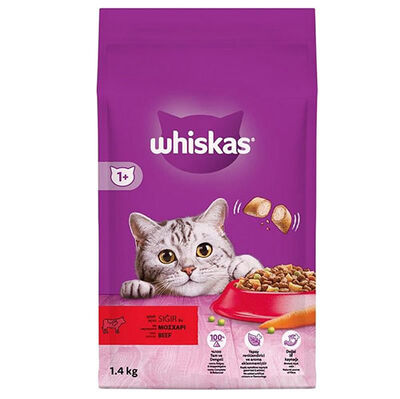 Whiskas Sığır Etli ve Sebzeli Yetişkin Kedi Maması 1,4 Kg