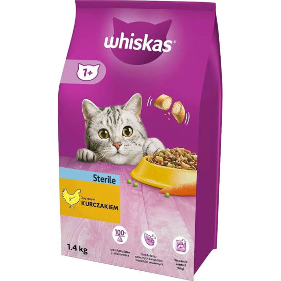 Whiskas Sterile Kısırlaştırılmış Kedi Maması 1,4 Kg - 1