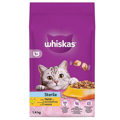 Whiskas Sterile Kısırlaştırılmış Yetişkin Kedi Maması 1,4 Kg