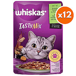 Whiskas Tasty Mix Kuzu Tavuk ve Havuçlu Kedi Yaş Maması 85 Gr x 12 Adet - Whiskas