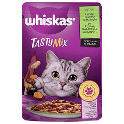 Whiskas - Whiskas Tasty Mix Kuzu Tavuk ve Havuçlu Kedi Yaş Maması 85 Gr