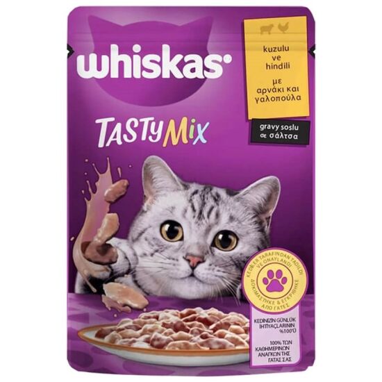 Whiskas Tasty Mix Kuzulu ve Hindili Kedi Yaş Maması 85 Gr - 1