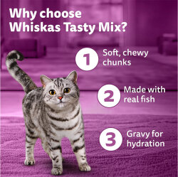 Whiskas Tasty Mix Somonlu Havuçlu Kedi Yaş Maması 85 Gr x 12 Adet - 3