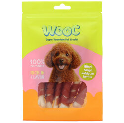 Wooc Beef Biftek Sargılı Kalsiyum Kemik Köpek Ödülü 80 Gr - Wooc