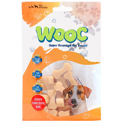 Wooc Chicken Flavor Dental Bone Ağız ve Diş Sağlığı Köpek Ödülü 80 Gr - Thumbnail