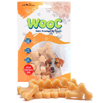 Wooc Chicken Flavor Dental Bone Ağız ve Diş Sağlığı Köpek Ödülü 80 Gr