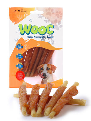 Wooc Chicken Rawhide Stick Tavuk Etli Köpek Ödülü 80 Gr