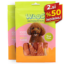 Wooc Chicken Tavuk Budu Etli Köpek Ödülü 75 Gr x 2 Adet - 2.si %50 İndirimli - Wooc