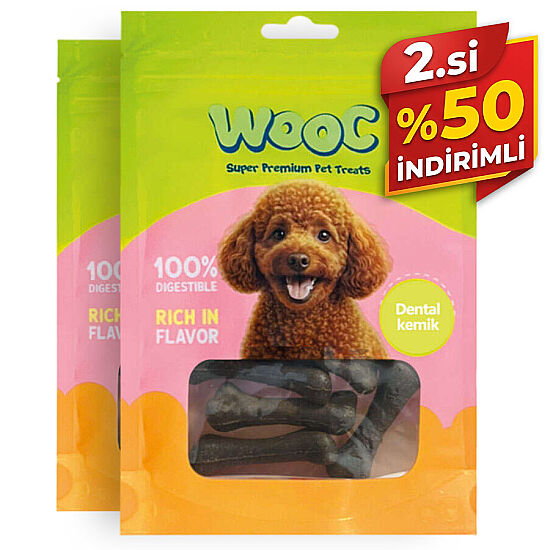 Wooc Dental Tavuk Etli Kemik Köpek Ödülü 75 Gr x 2 Adet - 2.si %50 İndirimli - 1