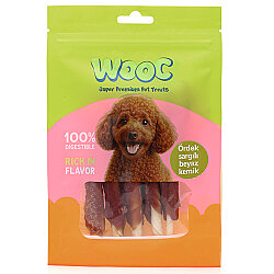 Wooc Duck Bleached Rawhide Stick Ördek Etli Köpek Ödülü 80 Gr - Wooc