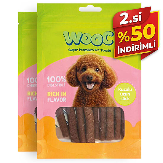 Wooc Lamb Uzun Stick Kuzu Etli Köpek Ödülü 75 Gr x 2 Adet - 2.si %50 İndirimli - 1