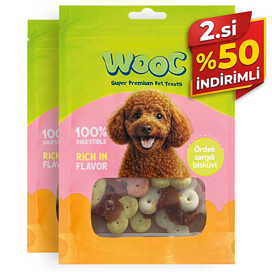 Wooc Ördek Sargılı Bisküvi Köpek Ödülü 75 Gr x 2 Adet - 2.si %50 İndirimli - 1