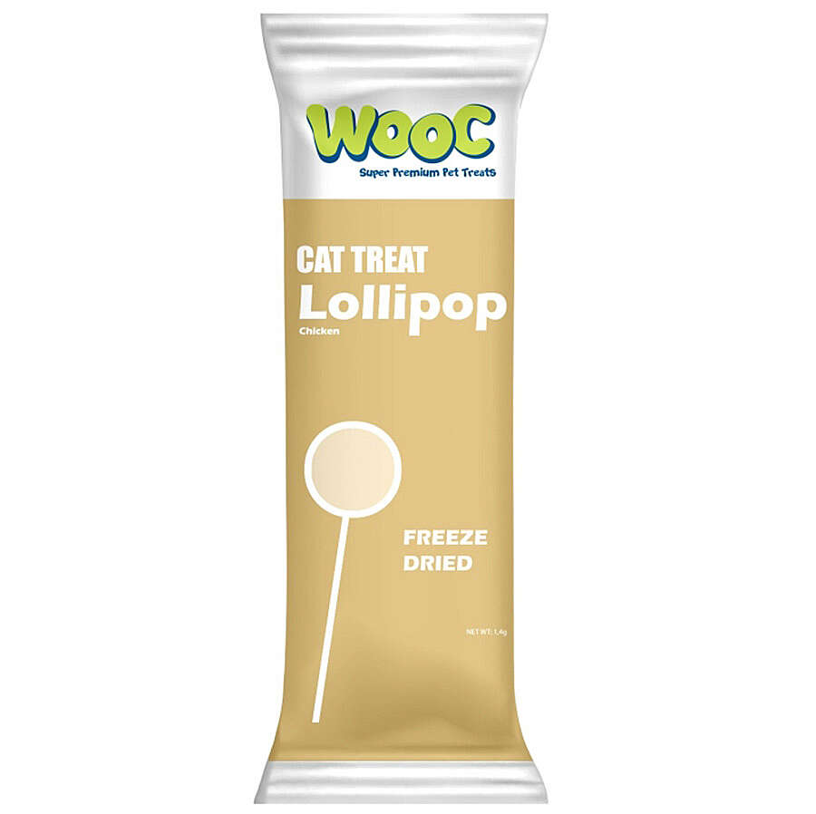 Wooc Tavuk Aromalı Dondurularak Kurutulmuş Kedi Ödülü Lolipop 1.4 Gr