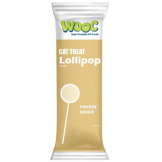Wooc Tavuk Aromalı Dondurularak Kurutulmuş Kedi Ödülü Lolipop 1.4 Gr - 1