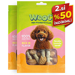 Wooc Tavuk Etli Munchy Kemik Köpek Ödülü 75 Gr x 2 Adet - 2.si %50 İndirimli - Wooc