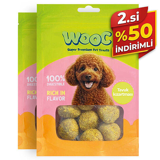 Wooc Tavuk Kızarması Köpek Ödülü 75 Gr x 2 Adet - 2.si %50 İndirimli - 1