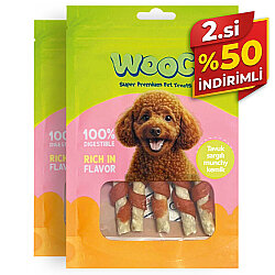 Wooc Tavuk Sargılı Munchy Köpek Ödülü 75 Gr x 2 Adet - 2.si %50 İndirimli - Wooc