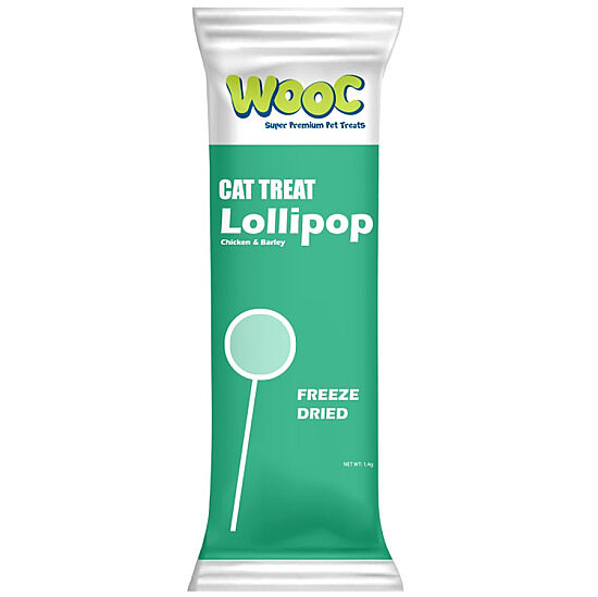 Wooc Tavuk ve Arpa Aromalı Dondurularak Kurutulmuş Kedi Ödülü Lolipop 1.4 Gr - 1