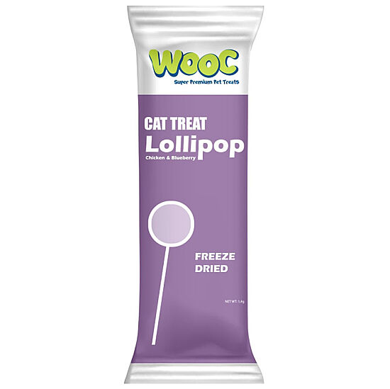 Wooc Tavuk Yaban Mersini Aromalı Dondurularak Kurutulmuş Kedi Ödülü Lolipop 1.4 Gr - 1