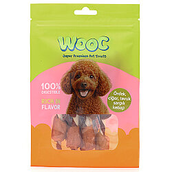 Wooc Tavuk,Ciğer ve Ördek Etli Stick Burgu Köpek Ödülü 80 Gr - Wooc