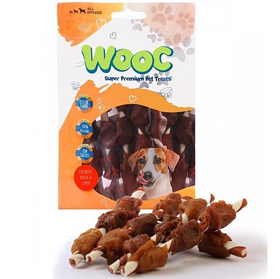 Wooc Tavuk,Ciğer ve Ördek Etli Stick Burgu Köpek Ödülü 80 Gr x 2 Adet - 2.si %50 İndirimli - 4