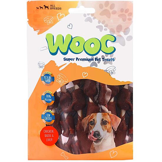 Wooc Tavuk,Ciğer ve Ördek Etli Stick Burgu Köpek Ödülü 80 Gr x 2 Adet - 2.si %50 İndirimli - 3
